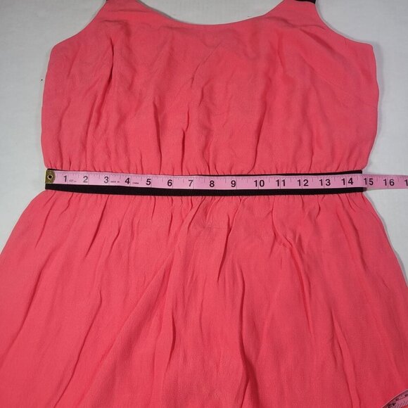 Ann Taylor Loft Coral & Black Sleeveless Dress Size 6 Polyester Blend - Picture 6 of 7